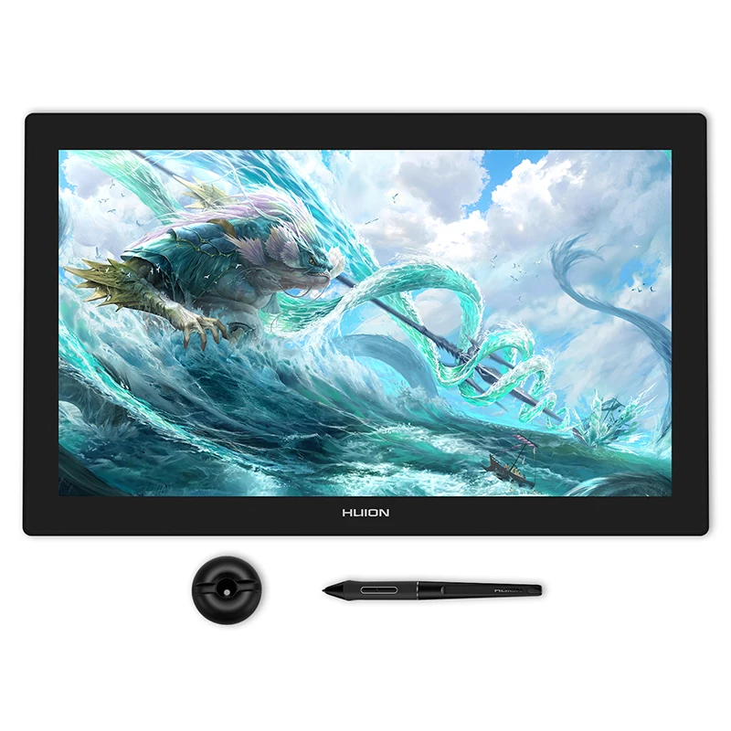 

23.8 Inch Graphics Tablet HUION Kamvas Pro 24(4K) 140% sRGB Digital Tablets 3840×2160 Resolution Full HD Screen Drawing Monitor