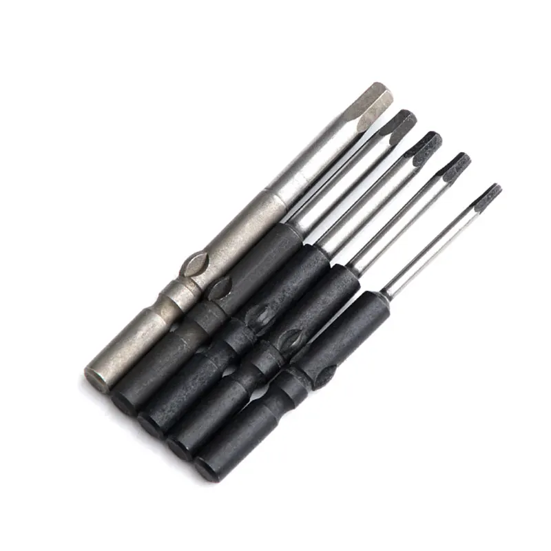 

5Pcs S2 Steel Magnetic Electric 801 5mm 802 6mm Round Shank Hex Hexagon Screwdriver Bit 60mm length H1.5 H2 H2.5 H3 H4