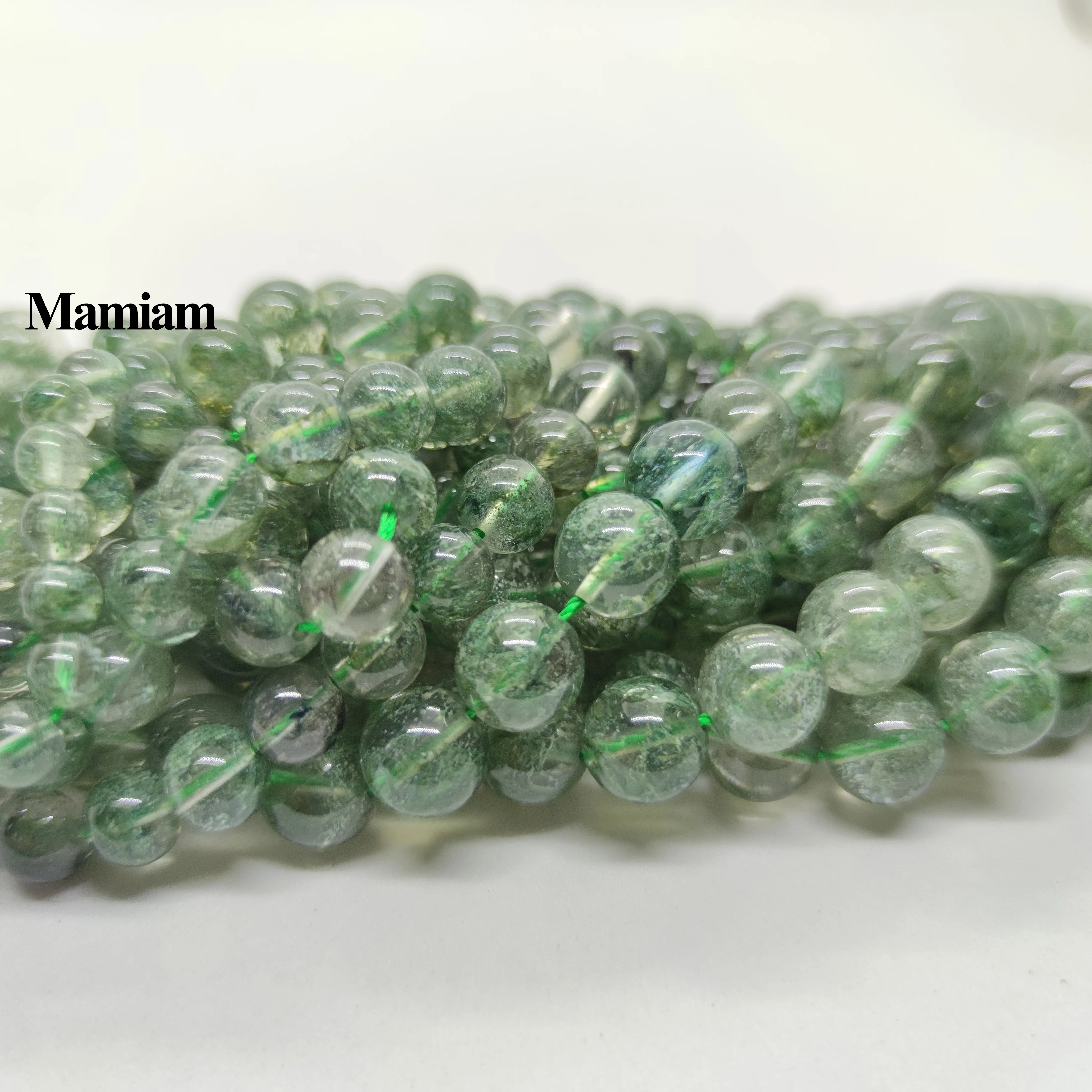 

Mamiam A Green Crystal Quartz Beads 6mm Smooth Loose Round Stone Diy Bracelet Necklace Jewelry Making Gemstone Design