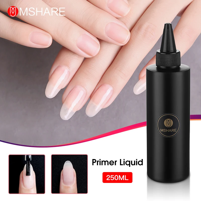 

MSHARE 250ml Nail Prep Dehydrator Primer Acid Free Liquid Fit For Acrylic Nails