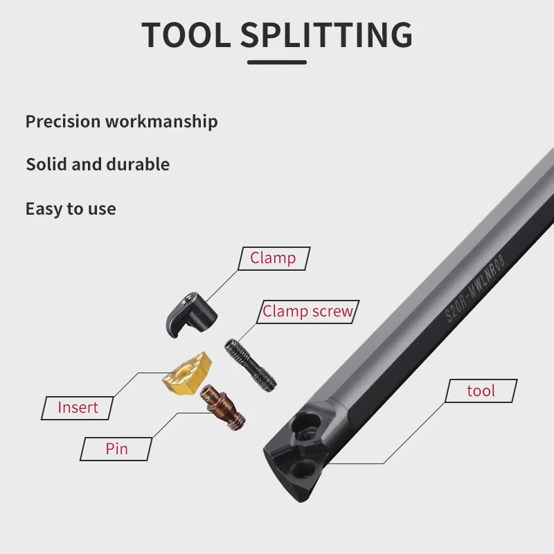 Full series S16Q-MWLNR06 S20R-MWLNR06 S25S-MWLNR06 Internal Turning Tool Holder WNMG Carbide Inserts Lathe Bar CNC Cutting Tools