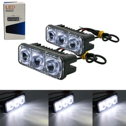 1pcs DC12V High 3LED Work Light Car DRL Driving Lamp DRL Daytime Running Lights