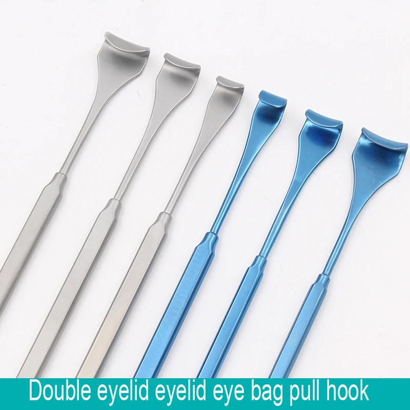 Stainless steel eyelid shaping hook Double eyelid beauty eye bag two claw double tooth hook ophthalmic instrument tool