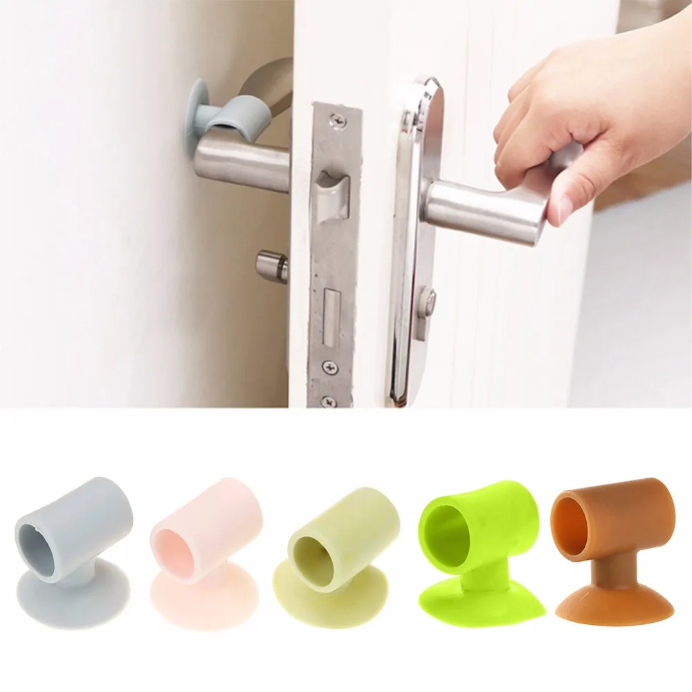 

1PC Practical Door Handle Silicone Anticollision Sucker Home Door Protecting Pad Mute Silencer Suction Door Stops Mats