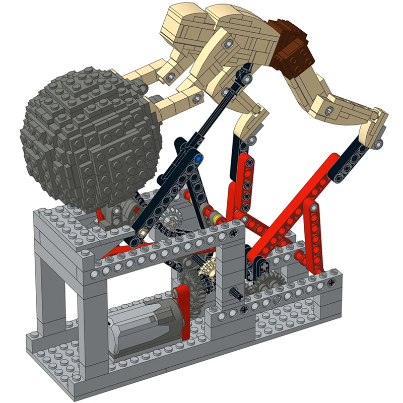 MOC Kinetic Sculpture Core Model MOC-13424 Sisyphus Automata Sisyphus Building Blocks Bricks Model Education Toys For Kids Gifts