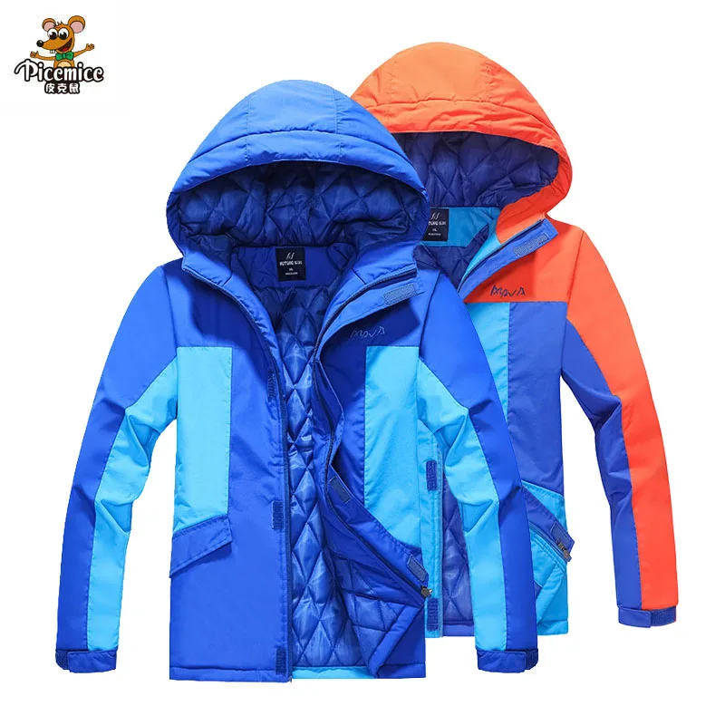 

Girls Boy Coat Outerwear Windbreaker Waterproof Jacket For Kids 2021 Autumn Winter Children Warm Hoodies Fit 3-15 Years