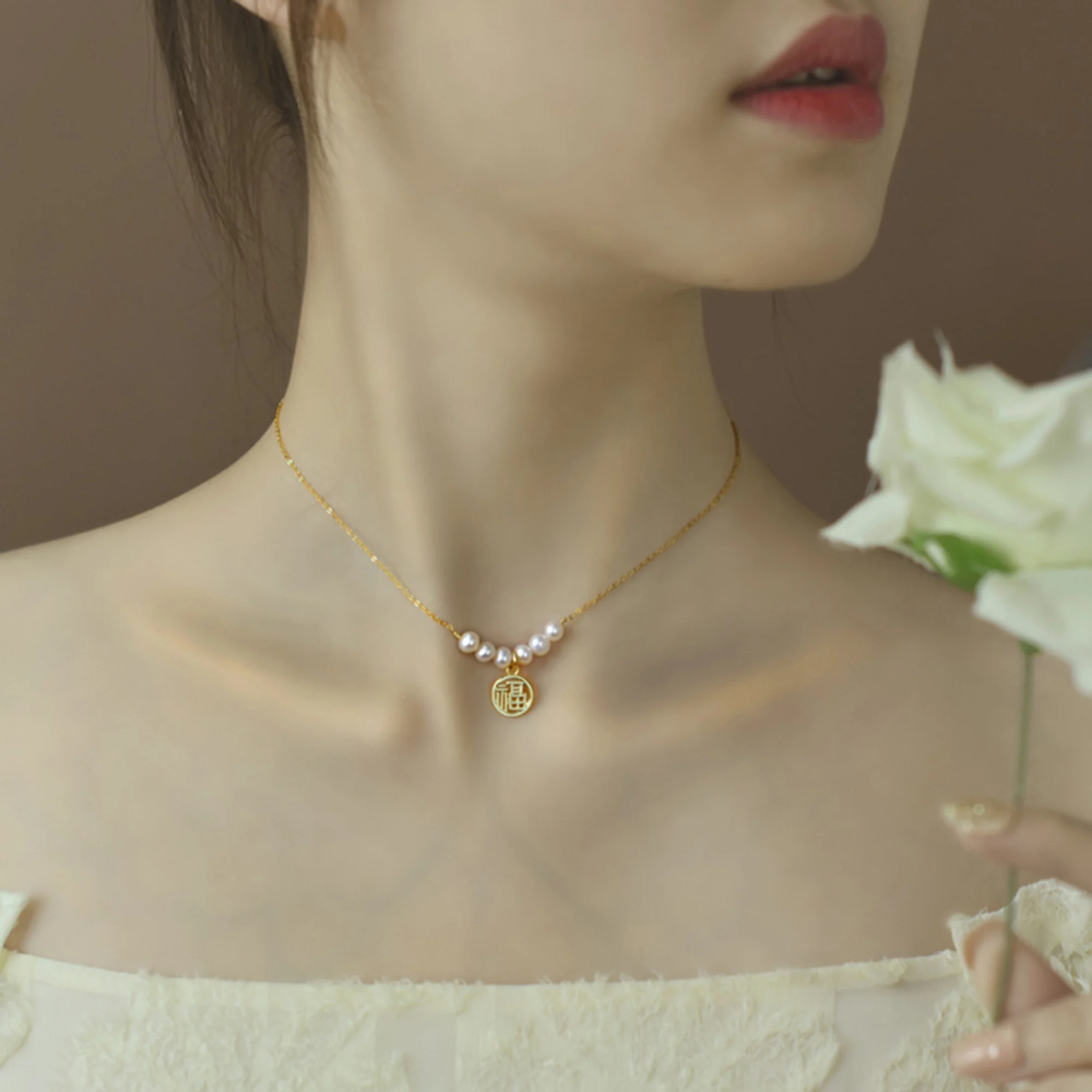 

Жемчужное ювелирное изделие NYMPH, натуральное пресноводное жемчужное ожерелье, кулон 5-5,5 мм, изысканные ювелирные изделия, Брендовые вечерние, подарок для женщин