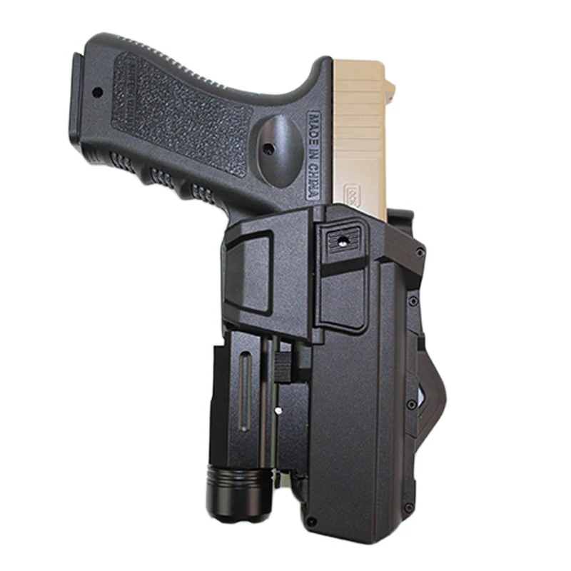 Faster Movable Holster for Glock 17 19 Equip Micro Dot Sight or Flashlight Waist Belt Holsters Hunting Gears