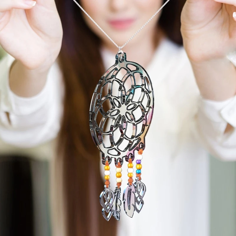 Dream Catcher Resin Mold Epoxy Dream Catcher Keychain Mold Silicone Keychain Pendant Mold Feather Mold for Diy Crafts