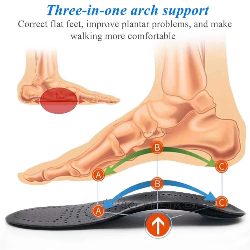 Leather Orthotic Insoles Half/Full Pad Orthopedic Flat Feet Heel Pain Arch Support For Man Woman Shoe Insoles Sole Insert