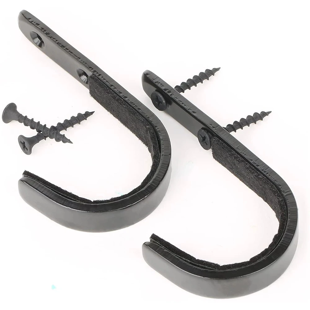 Crochets de rangement pour fusils de chasse T1, cintres muraux pour tous les fusils, arc de tir à l'arc avec rembourrage souple et clou, 2 pièces