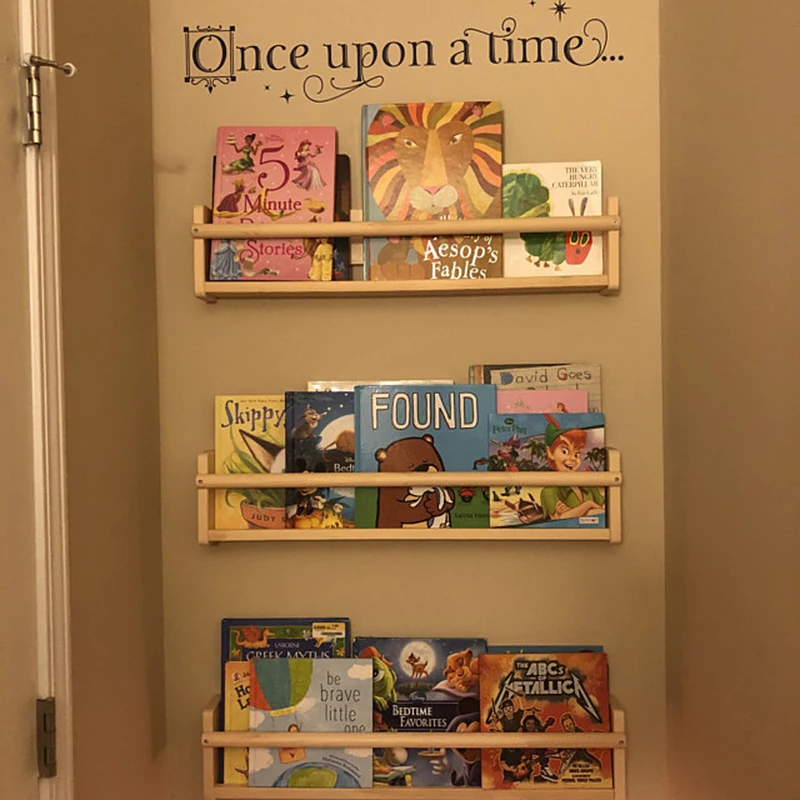 Once Upon a Time Decal - Kids Room Wall Sticker Imagination Quote Pretend Dress Up Area Bookshelf Decor Child\'s Room Decor