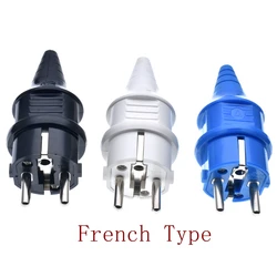 French Standard Waterproof IP54 Industrial Electrical Power French Type E Rewireable Plug Male Socket Outlet Adaptor 250V 4000W
