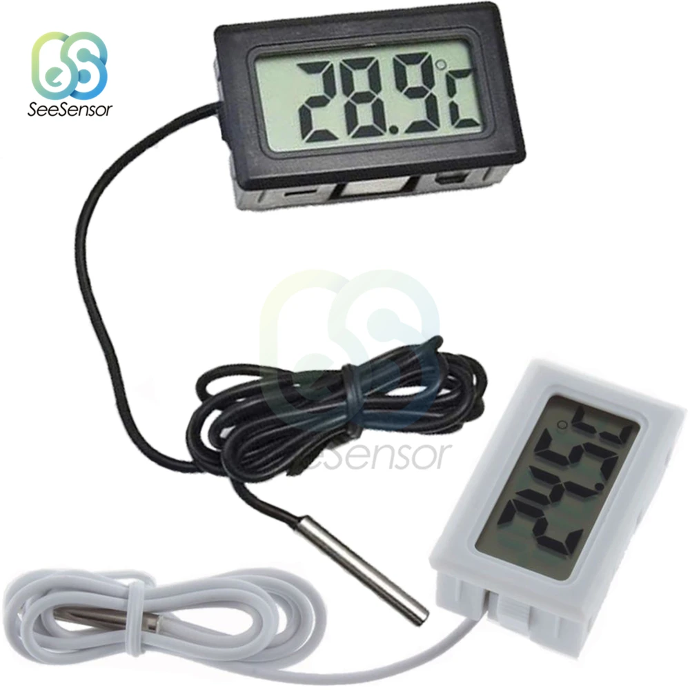 Mini Digital LCD Thermometer Convenient Temperature Sensor Humidity Meter Hygrometer Gauge Refrigerator Aquarium Monitoring