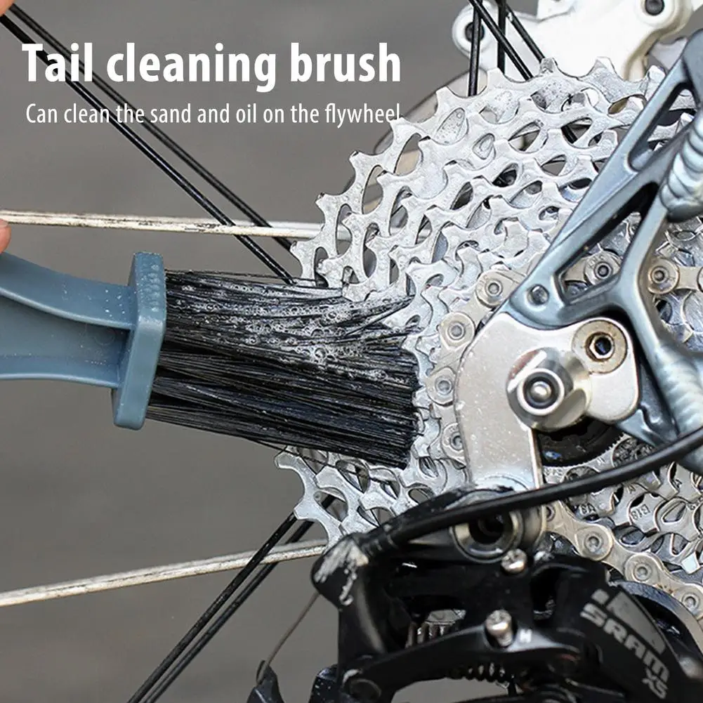 Portable Bicycle Chain Cleaning Brush 360-degree Cycling Mountain Bike Chain Cleaner Gear Grunge Brush Riding Tools Accessories