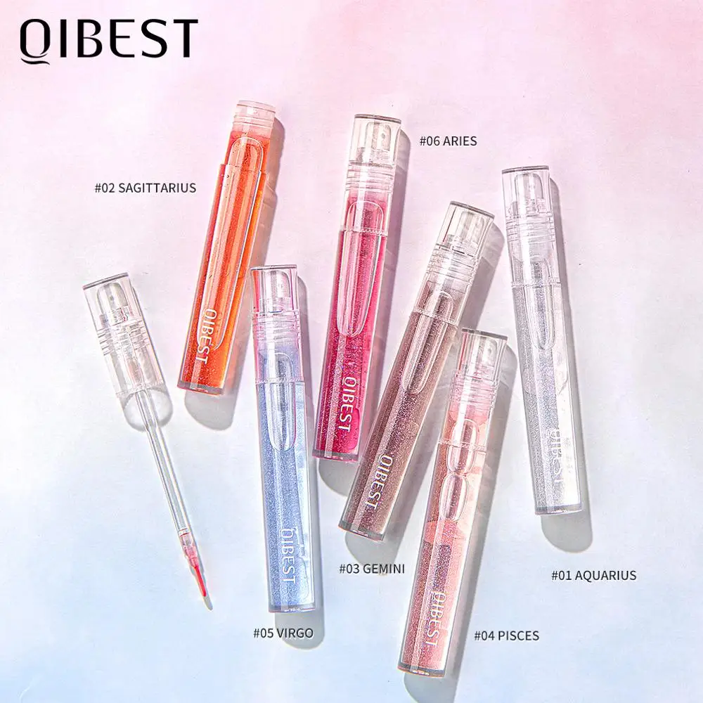 QIBEST-Brcorporelle à lèvres transparent, base naturelle, hydratant, repulpant, effet miroir