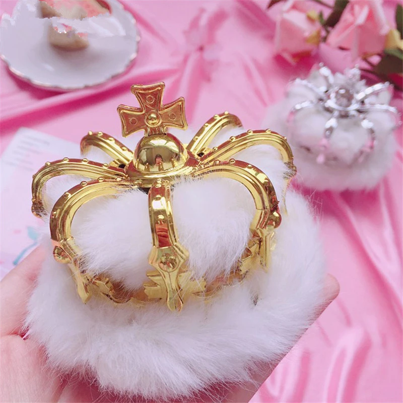 Prata/ouro coroa hairpin lolita hairpin macio irmã menina feito à mão kc lolita cosplay jogo acessórios