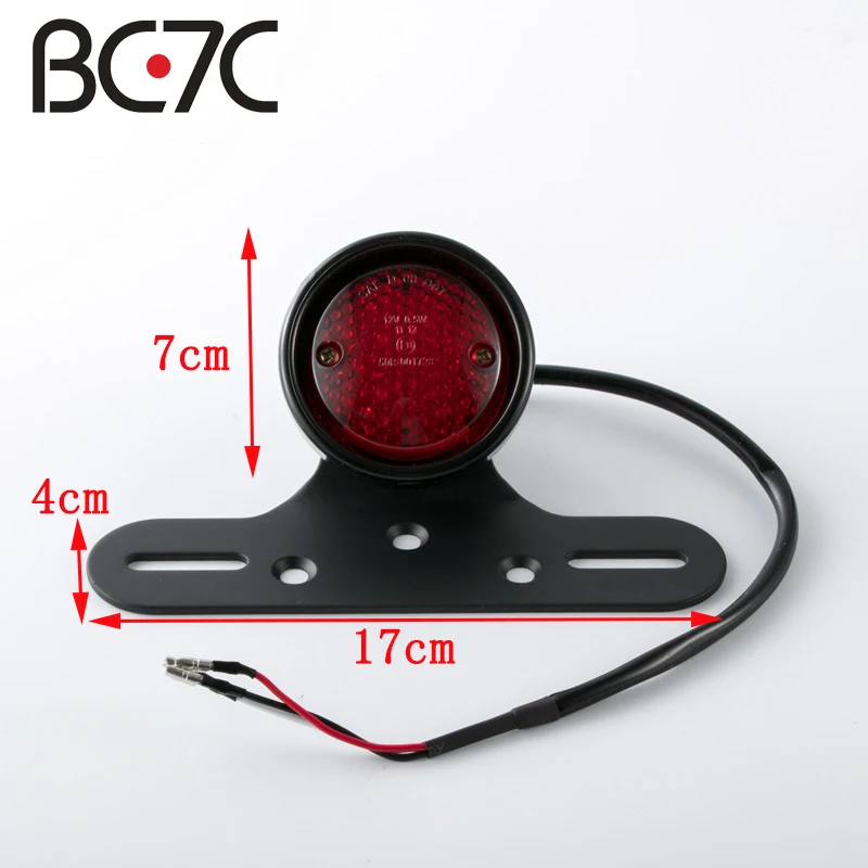 Motorcycle Refitted with Metal Bracket 12V LED  Brake Lamp For Harley Cruise Prince tail light