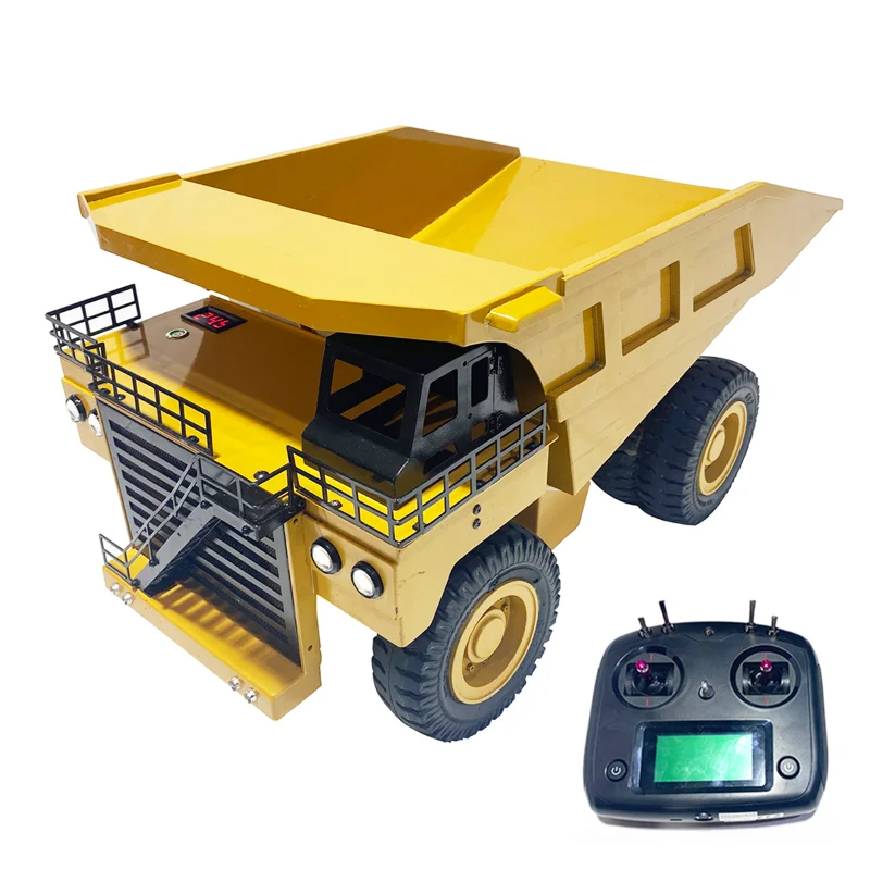 1/14 RC 793D Hydraulic Mining Truck Model Dump Can Be Loaded 75KG Dump Machinery Remote Control Car Toy