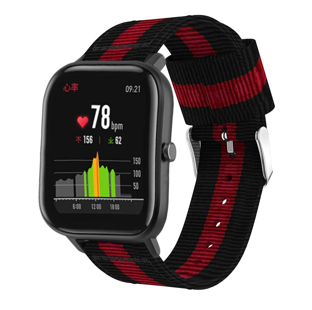 Neues Nylon-Armband für Amazfit Bip Lite Youth 20mm Uhrenarmband Ersatz für Xiaomi Huami Amazfit GTS Bit Band Armband Handgelenkschlaufe – Detail 3