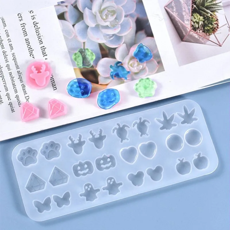 SNASAN Bute koraliki serce gwiazda żywica silikonowe formy Handmade DIY narzędzie do tworzenia biżuterii motylkowy kryształ żywica epoksydowa formy odlewnicze