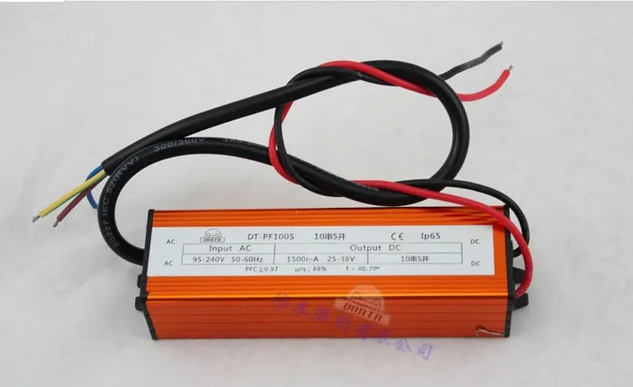 10 series 5 parallel Waterproof CE Certification Integrated External flood LED Driver Power Supply Constant Current 1500mA 1.5A