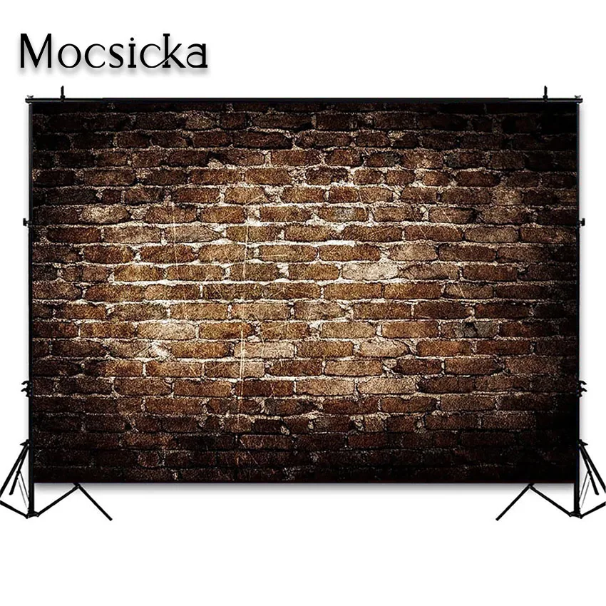 Mocsicka Brick Wall Photography Backdrop Rustic Vintage Retro Stone Wall Photographic Background for Photo Studio Photobooth