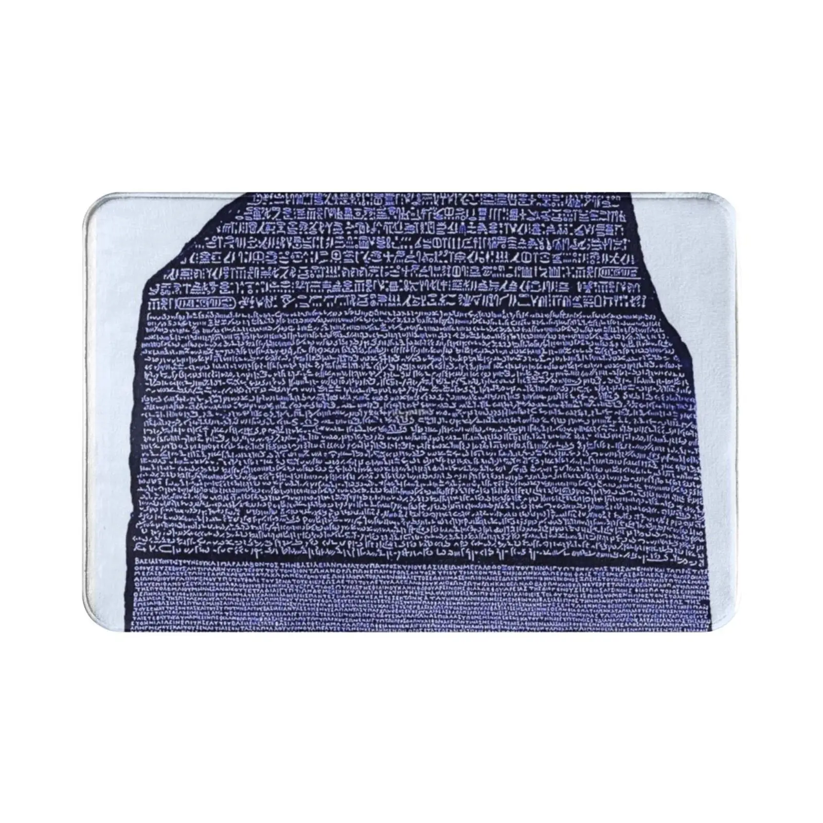 Alfombra azul de piedra Rosetta, cojín, funda Ommik suave, divertida funda azul y negra, Geek, rojo, verde, blanco, Egipto