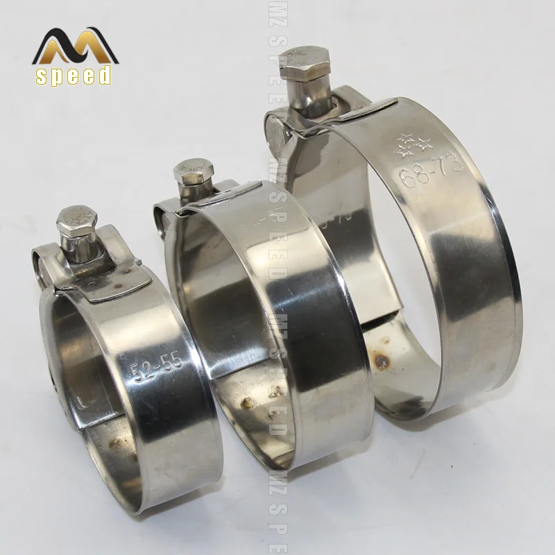 Pipe Clamps Powerful Stainless Steel Hose Clips Fuel Hose Pipe Clamps Worm Drive Durable Anti-oxidation Pipe Fasteners Clamps