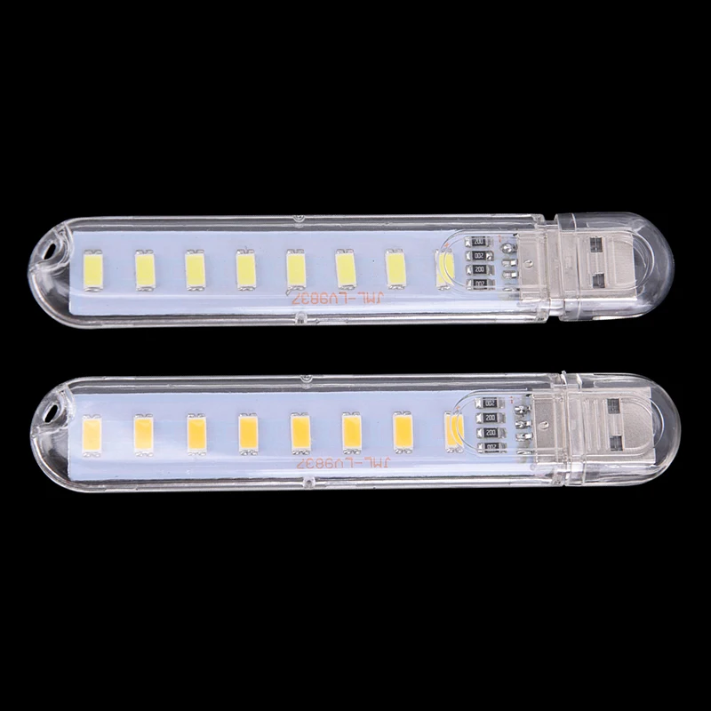 Przenośny Mini 5V USB LED Light 8 LEDs kryty stół biurko lampka do czytania latarka lampka nocna do Power Bank Laptop oświetlenie kempingowe