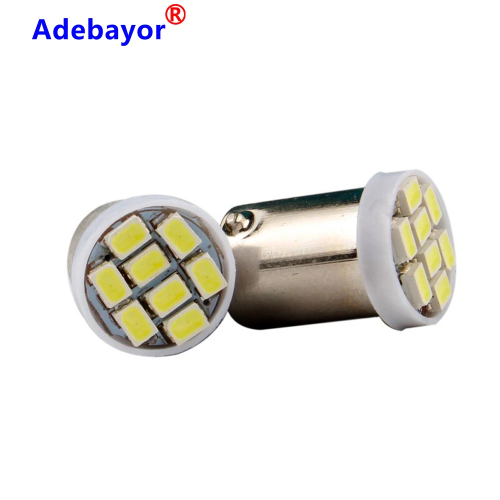 100 قطعة BA9S 8 smd T11 T10 T4W 1206 3020 8smd Led سيارة الداخلية الأبيض الجانب الذيل لمبات الإضاءة LED السيارات وقوف السيارات مصباح DC 12V #4