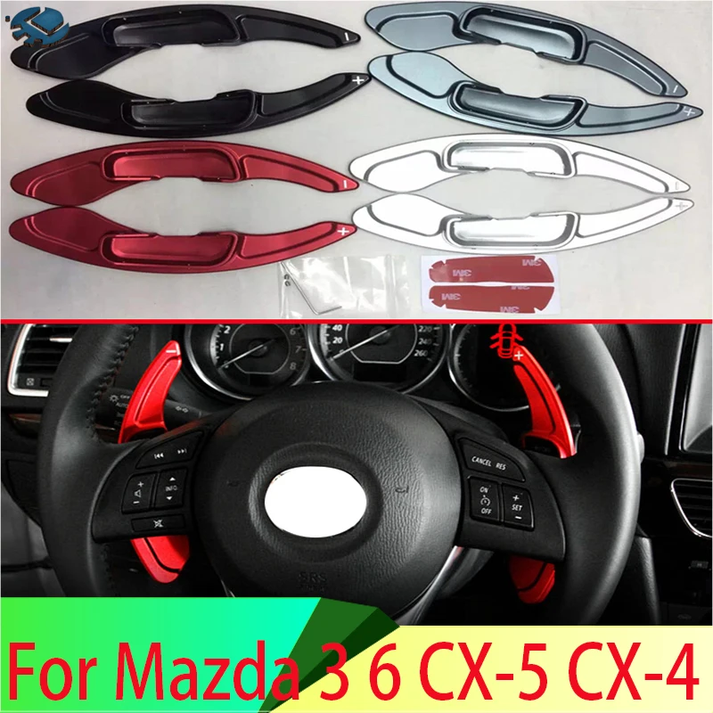 For Mazda 3 6 CX-5 CX-4 Atenza Axela Aluminum alloy Steering Wheel Shift Paddle Extension 2Pcs