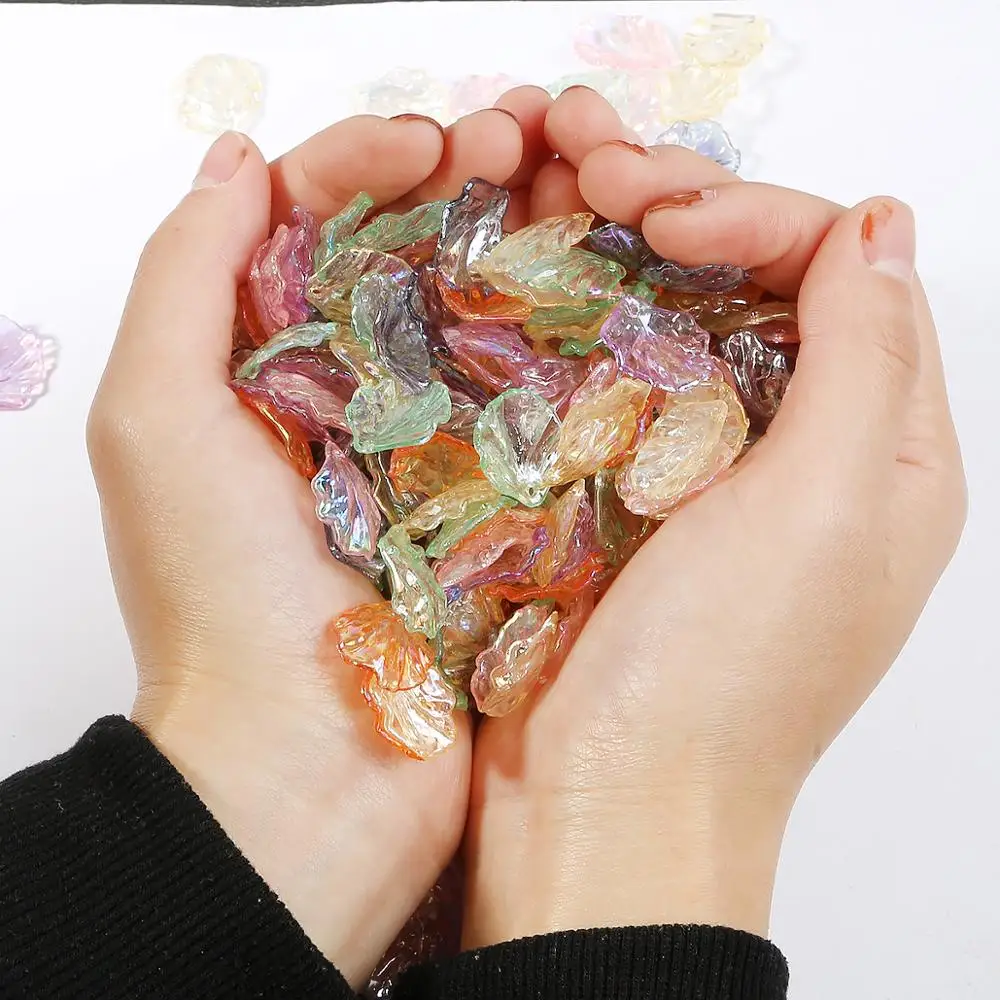 20Pcs New Fashion ABS Imitation Pearl Shell Peony Petals For DIY Handmade Accessories Material Accessories