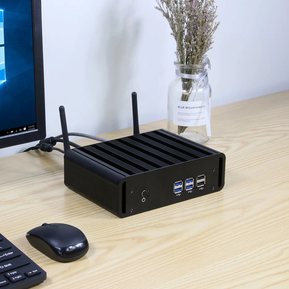 Мини-ПК tolibeк Intel Core i7 5500U i3 7100U Windows 10, компактный настольный ПК HTPC HDMI 300M WiFi USB, микро-компьютер, мини-компьютер