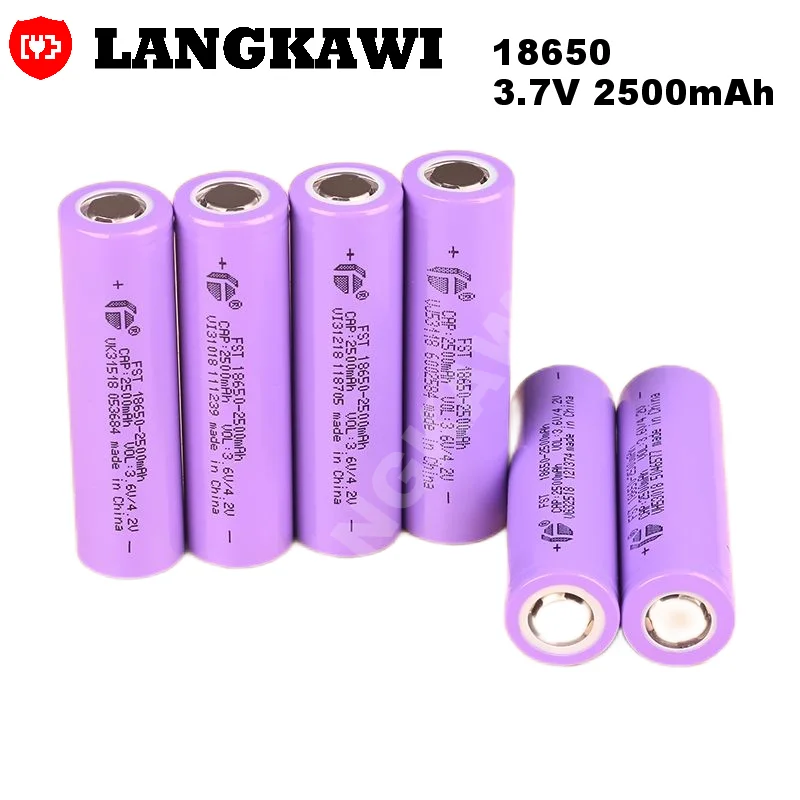 rechargeable lithium ion battery 3.7V2500mah 18650 battery for flashlight power tools toy Electric scooter