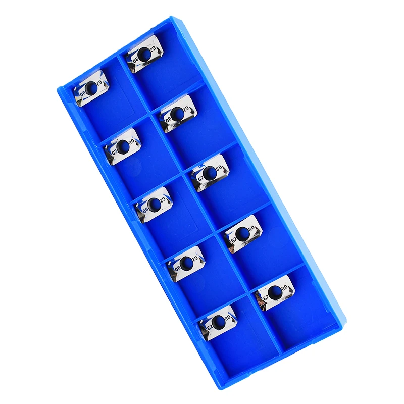 Fresa de carboneto embutida ma h01, fresa para torno cnc de processamento de alumínio, 10 peças