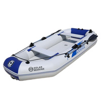 Solar Marine 2.6m 3-4Person Inflatable Fishing Boat PVC Kayak With Air Deck Floor Canoe With Pumps And Paddles Accessories