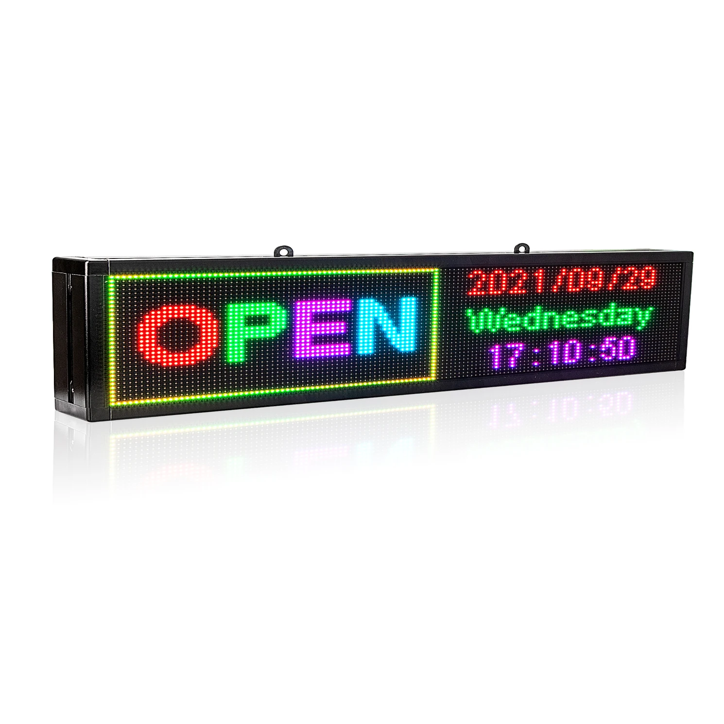 

HD P3 RGB Full-Color LED Sign WiFi+LAN Programmable Scrolling Message Led Display Support Video / Picture / Text / Clock