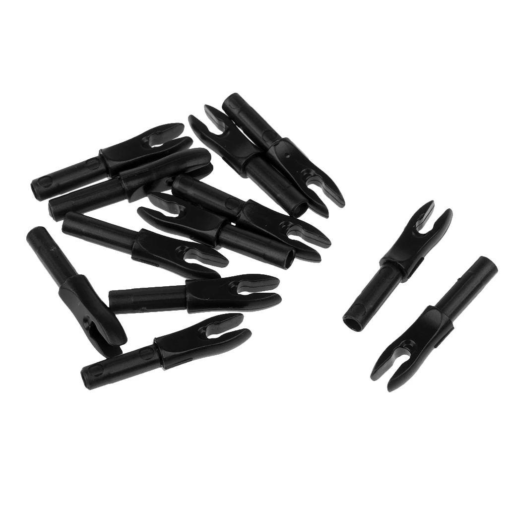 12 Pieces Nock for Arrow with 4.2mm Inside Diameter for Recurve Bow Hunting Accessories, Archery Nocks Pins Tails