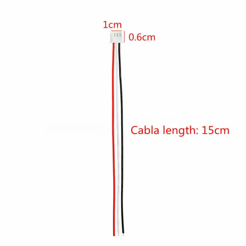10 insiemi XH2.54-3P spina del connettore di Pin del connettore 3P del cavo del cavo con i cavi 24AWG 1007 dei cavi