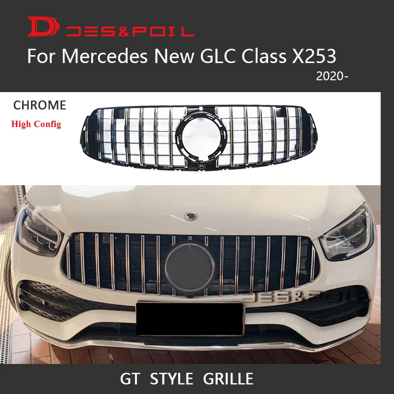 

For 2020 New GLC Class X253 GT Grille Panamerica Racing Grill Coupe SUV Mercedes GLC43 GLC200 GLC260 GLC300 With Cam Hole