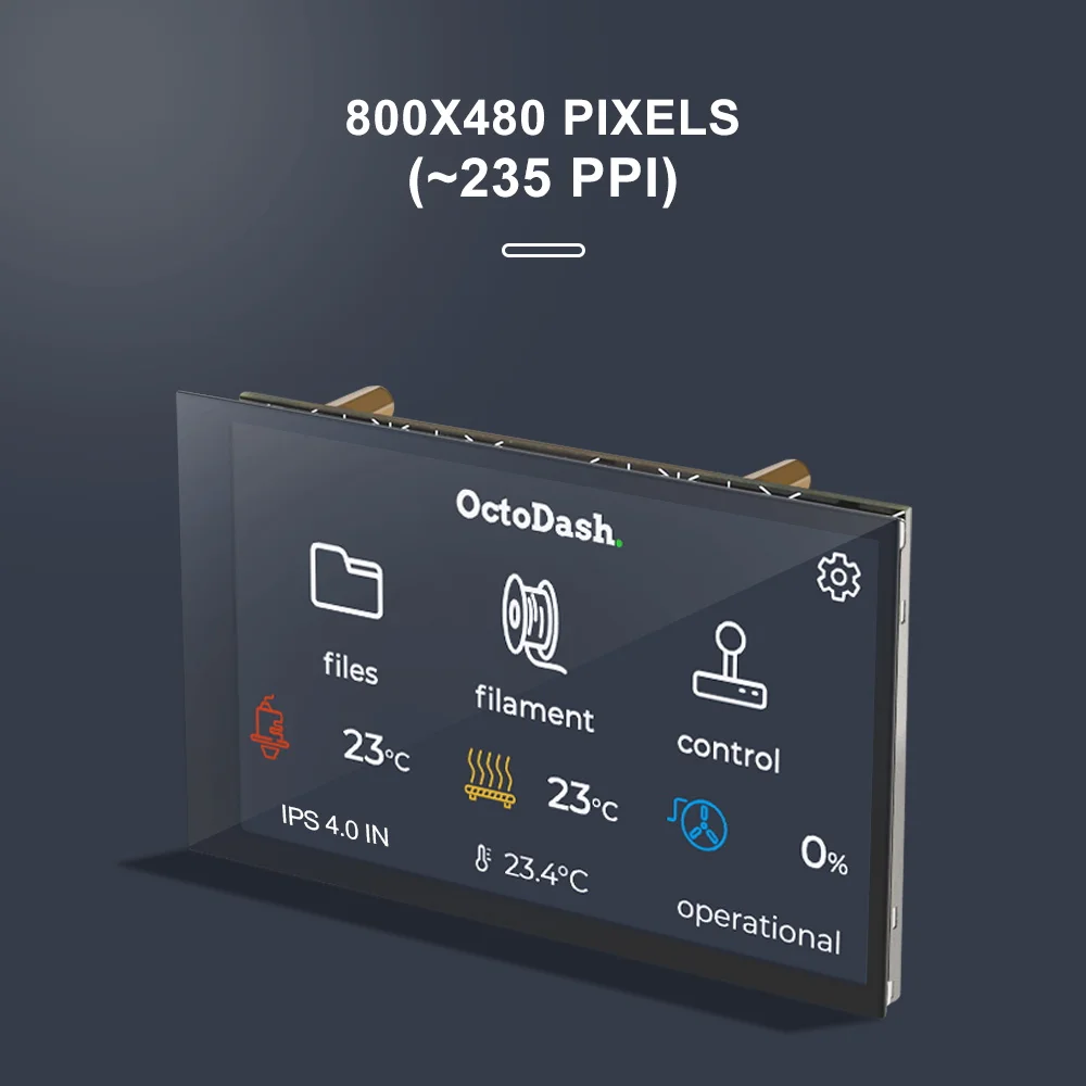 Imagem -02 - Fysetc-tela de Toque Capacitiva para Impressora 3d ui Octoprint Tela Lcd Ctp 800x480 Pixels 4
