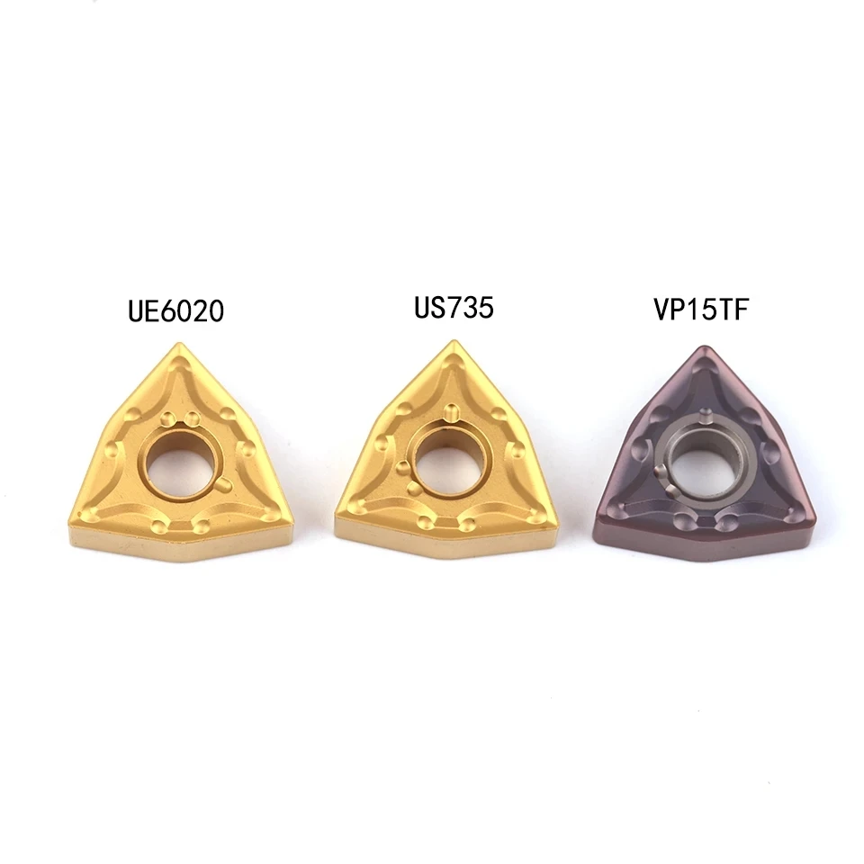 WNMG080404 WNMG080408VP15TF UE6020 US735 insertos de carburo de herramientas de torneado cilíndrico, herramienta de torno de alta calidad, piezas de herramienta de corte