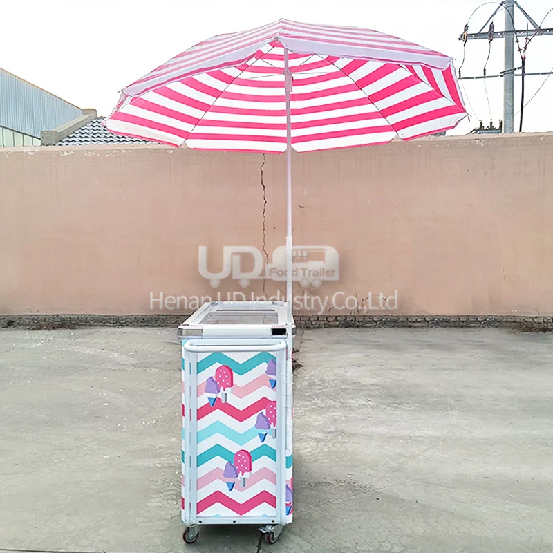 주문 크기 이동할 수 있는 핫도그 강요 트롤리 과자 피자 식사 젤라토 손수레