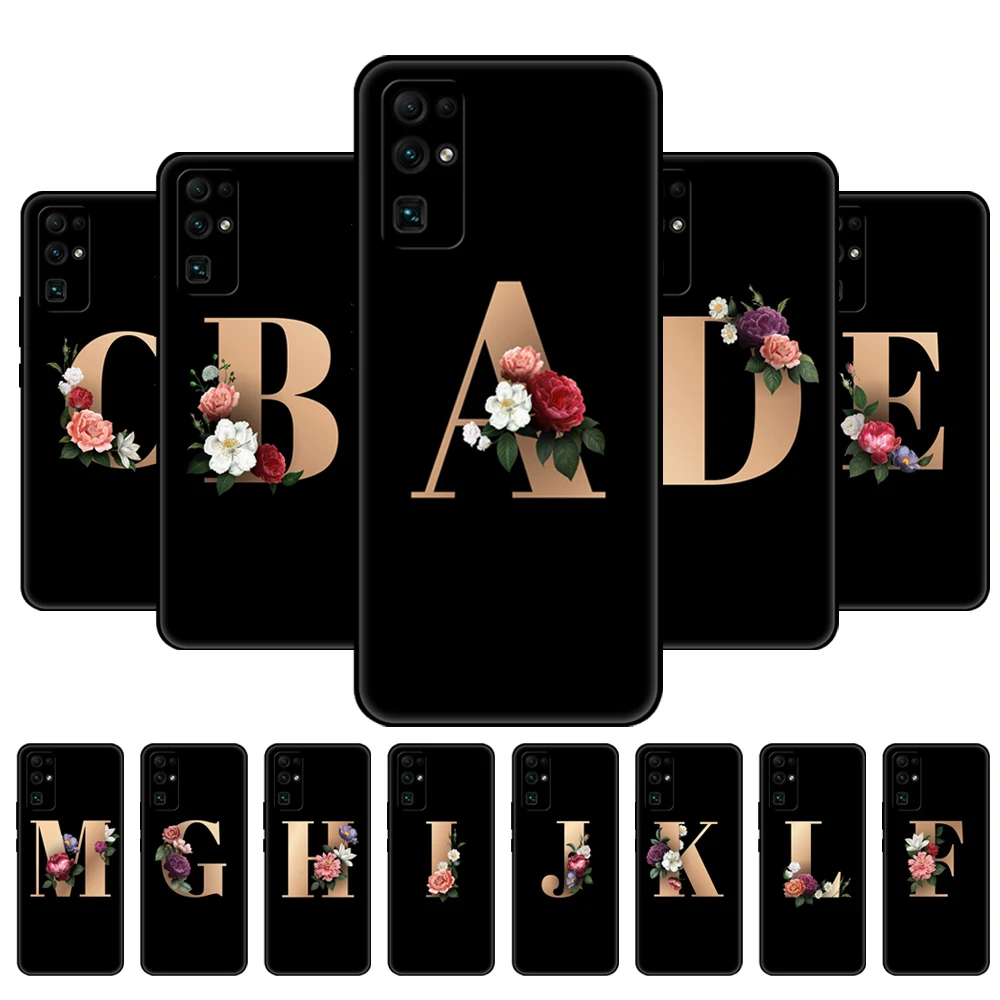 For HONOR 30 Case 6.53 inch BMH-AN10 Soft Silicon TPU Back for Huawei Honor 30 Cover black tpu case Funny Custom name Letter