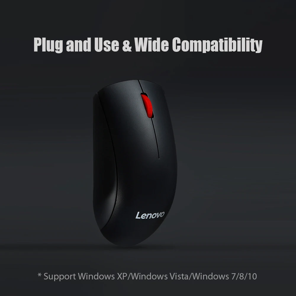 Lenovo M120 Pro Wireless Mouse 2.4GHz Laptop Mouse USB Receiver Ergonomic Optical Wireless Mouse Computer Mice for PC Computer