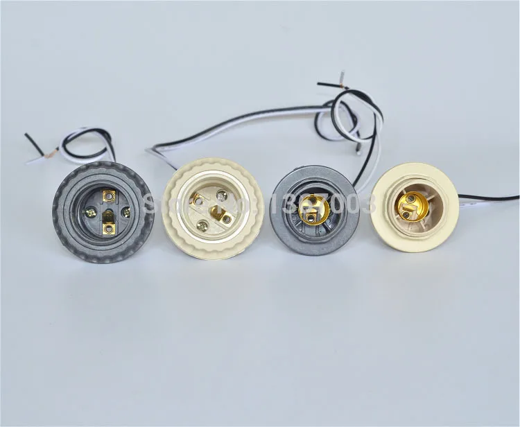 

10 шт. E27 E14 пластиковая лампа Цоколь с проводом 30 см 80 см, цоколь E27 E14 Держатель светодиодной лампы Осветительные аксессуары 110 В 220 В