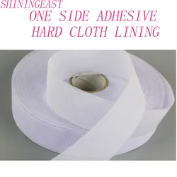 5-50m/lot 3cm white single side adhesive Iron-on hard resin cloth interlining fabric suit collar waist sewing diy patchwork1528