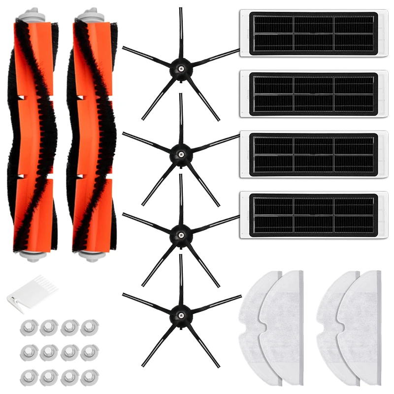 Bên Chính Bàn Chải Than Hoạt Tính Lọc HEPA Cho Xiaomi Roborock S6 S5 MAX S60 S65 S5 S50 S55 E25 E35 hút Chân Không Phần Phụ Kiện