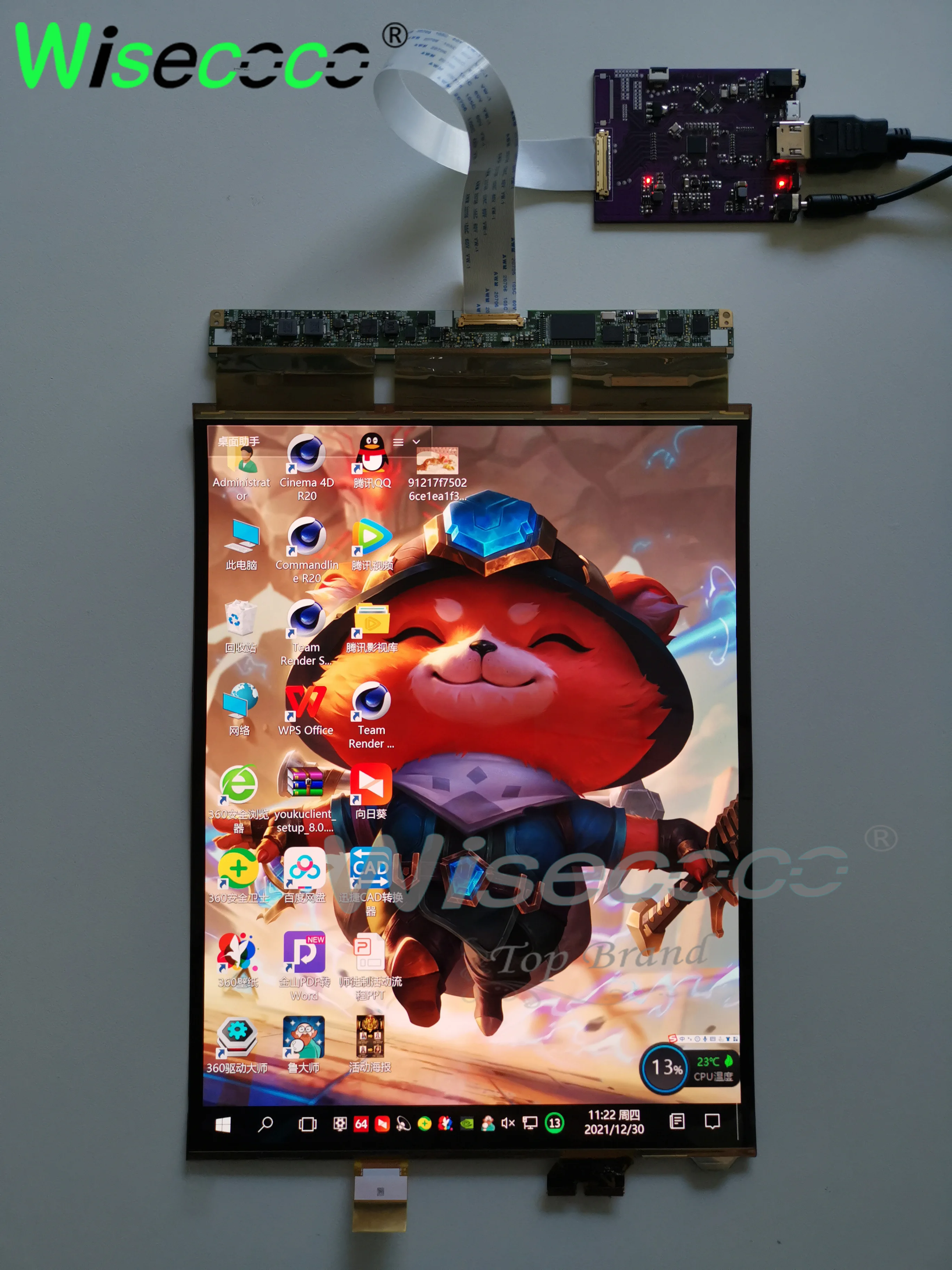 Placa de motorista flexível macia AMOLED, 2K IPS OLED, 13.3 polegadas, 2048x1536, 60Hz, MIPI